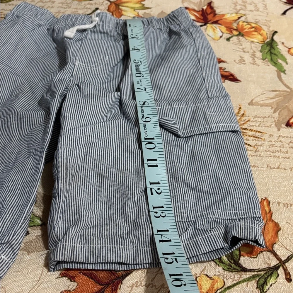 Kids Headquarters Blue Striped Cargo Shorts - Picture 3 of 6